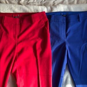 Express Columnist Red and Blue Pants